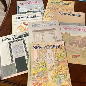 Vintage New Yorker Magazine Covers Only 1981 Set of 32 Artwork Frameable Gifts